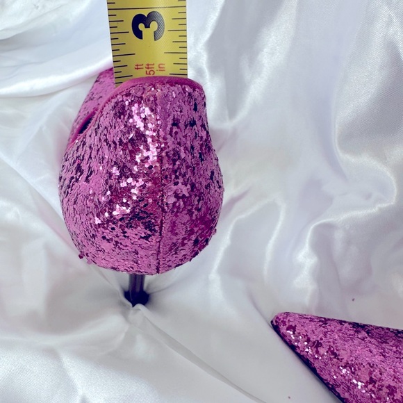 Guess Pink Sparkle Pointed Toe with Bronze Colored Heel - Picture 8 of 12